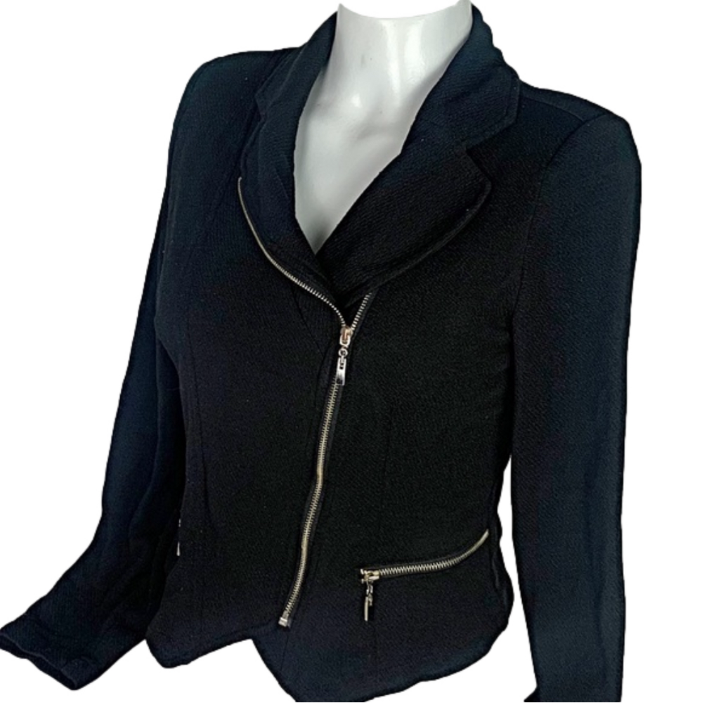 LOVE & LIBERTY- Black Zippered Blazer